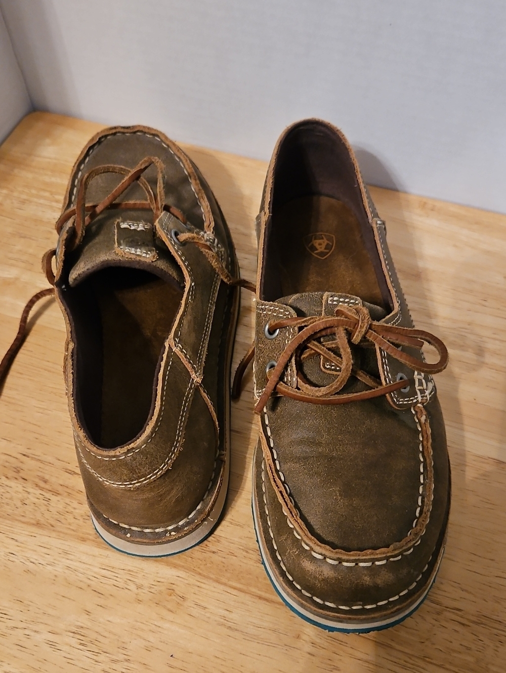 Ariat Brown Leather Boat Shoes